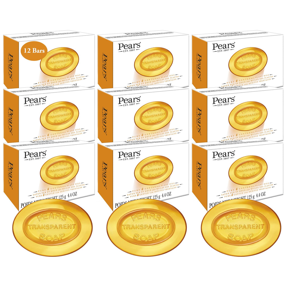 Pears Soap pure glycerin bar reveals translucent moisture for everyday hydration.