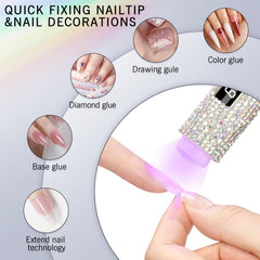 Peccera AB Diamond fast cure UV lamp with 8x lens ensures even polish results.