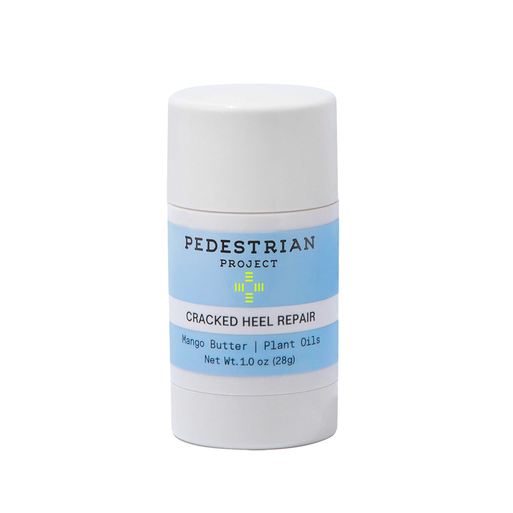 Pedestrian Project cracked heel repair balm jar close-up for deep hydration