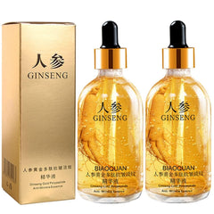 Peehss Ginseng Polypeptide essence bottle on stand signaling hydration and anti-aging potential