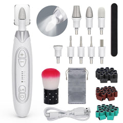 PEL CAS electric nail file kit closeup for at-home manicures