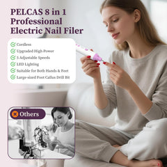 PELCA S five-speeds-nail-drill with customizable power.