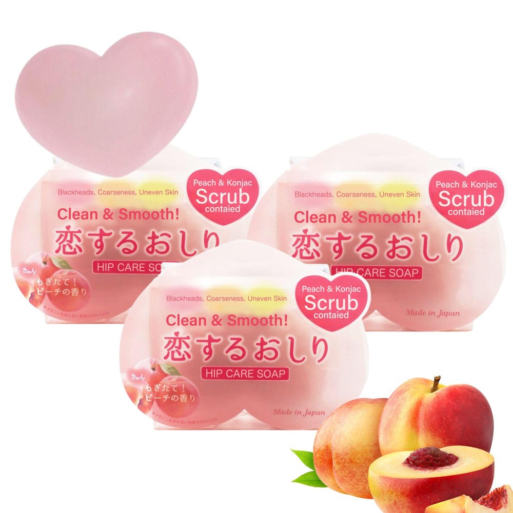 Pelican Soap natural bar peach scent close-up shows gentle exfoliation benefits