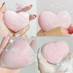 Pelican Soap peach seed powder texture close-up for smooth patches