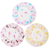Pengxiaomei shower cap 3-pcs close-up showing durable waterproof design