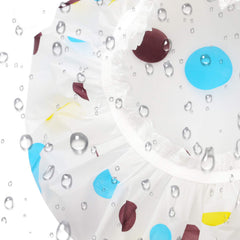 Pengxiaomei shower cap with elastic band ensures a secure, slip-free fit