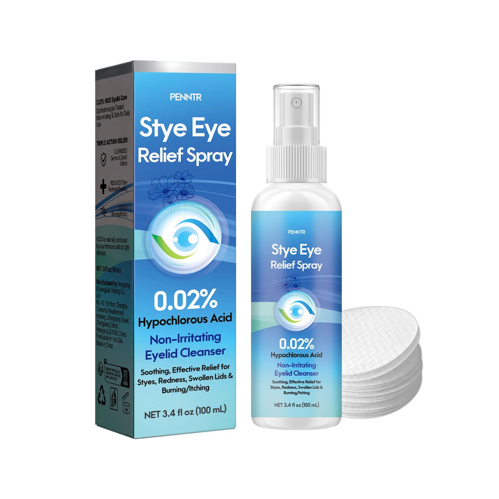 PENNTR Stye Eye Drops bottle pour for quick eyelid comfort and refreshment.