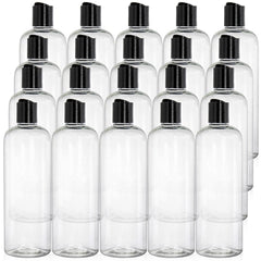 Peohud 20pack 16oz clear bottle with disc-top cap for controlled dispensing