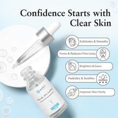 Perfect Image Glycolic 30% Gel Peel with retinol highlights improved elasticity.