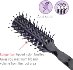 PERFEHAIR vented brush showing root lift and added volume during styling.