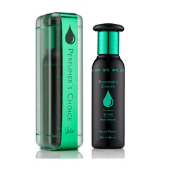 Perfumers Choice No 9 Victor bottle front showcases bold masculine aroma for everyday wear.