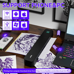 PeriPage P92 battery capacity highlights long portable power for house calls and outdoor setups.