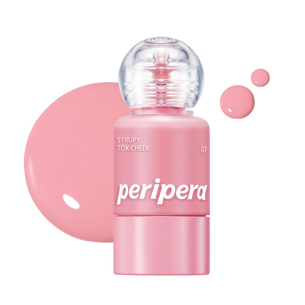Peripera Syrupy Tok Cheek bottle pour reveals dewy glow on skin
