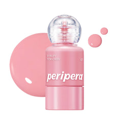 Peripera Syrupy Tok Cheek bottle pour reveals dewy glow on skin