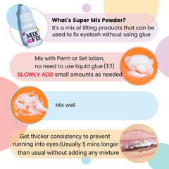 PERMANIA Super Mix Powder during lash lift demonstrates fast, simplified routines for pros.