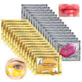 Permotary collagen crystal eye mask gold pack close-up for brightening under-eye area
