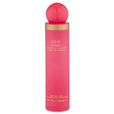 Perry Ellis 360° Coral body mist bottle on vanity for daily freshness.