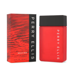 Perry Ellis Bold Red EDT bottle closeup shows a lasting everyday scent.