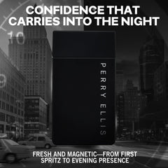 Perry Ellis Midnight fragrance woodsy profile supports versatile daytime use