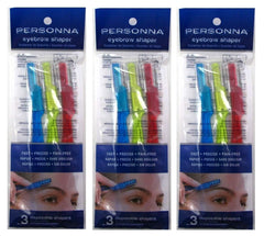 Personna Eyebrow Shaper 3-pack packaging for convenient on-the-go brow grooming.