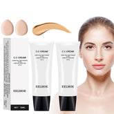 PERVALA Skin Tone Adjusting CC Cream bottle shows natural shade and SPF 50 protection.