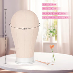 Pet Baby canvas head 22in shown for secure pinning and shaping.