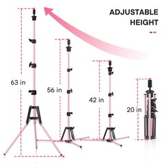 Pet Baby mannequin head stand pink reinforced metal for durability