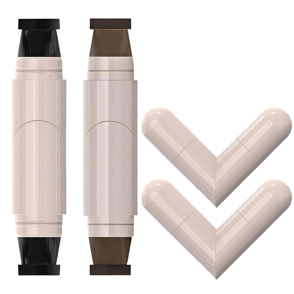 Petansy double-headed eyeliner stamp packaging shows dual colors for quick looks.