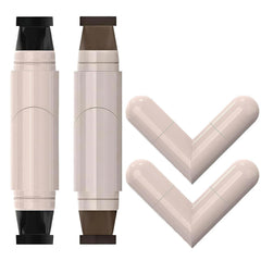 Petansy double-headed eyeliner stamp packaging shows dual colors for quick looks.