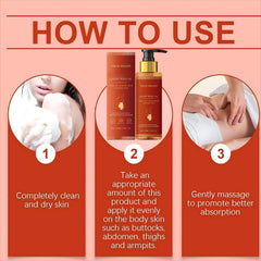 Pewatul Body Firming Oil drops applied to skin for targeted smoothing