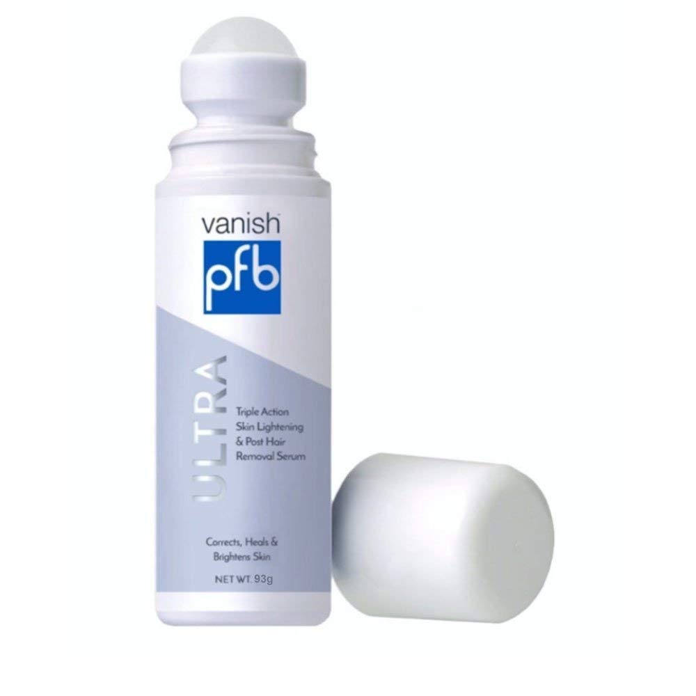 PFB Vanish Ultra bottle close-up with Chromabright for brighter-looking skin.