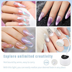 PHAIN nail lamp auto-sensor activation detects hand for hands-free operation.
