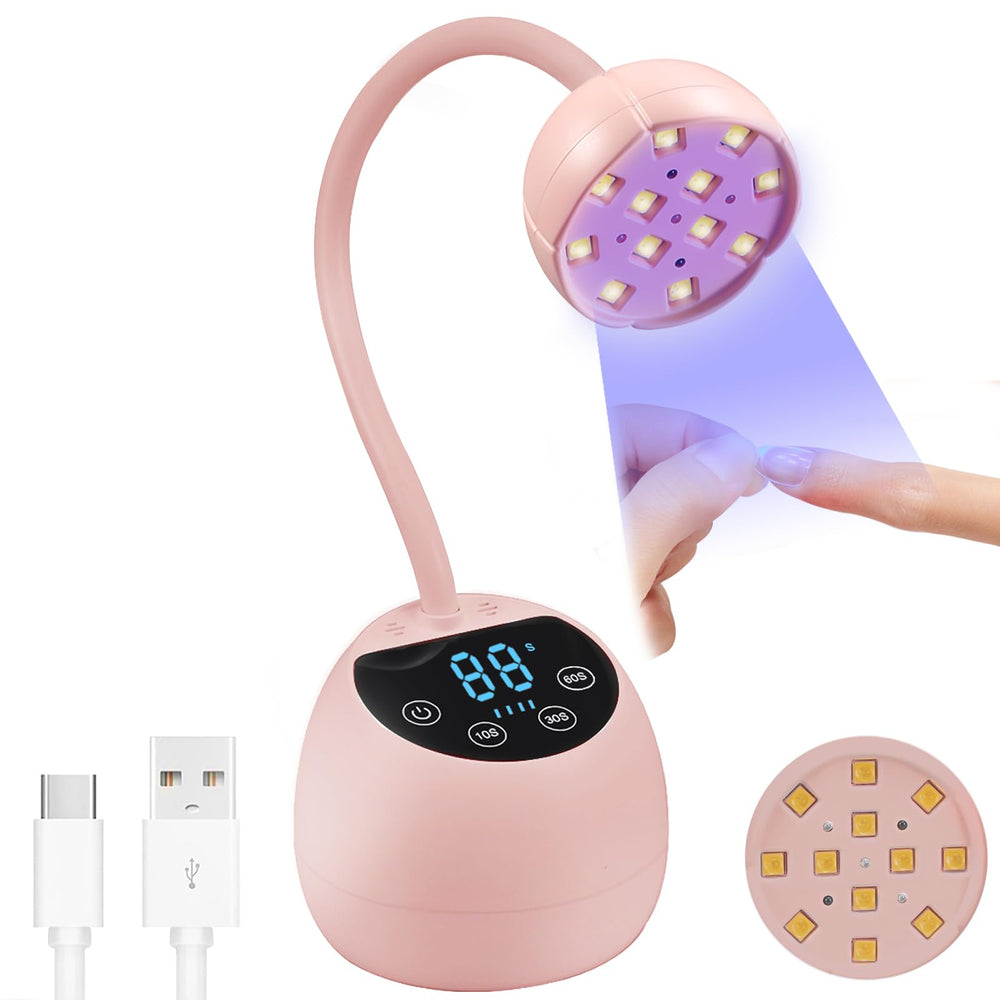 PHAIN U V LED Nail Lamp cordless setup enables quick home gel curing.