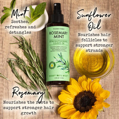 PHARM TO TABLE Leave In Conditioner Spray being applied to scalp for soothing hydration