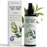PHARM TO TABLE leave-in conditioner tea-tree bottle showing deep hydration for dry scalp