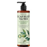 PHARM TO TABLE Tea Tree Shampoo bottle front highlights sulfate-free cleansing and fresh aroma.