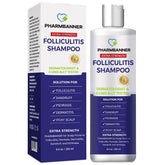 PHARMBANNER Anti-Fungal Shampoo bottle closeup for soothing scalp care