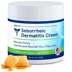 pHat 5.5 Seborrheic dermatitis cream tube provides soothing hydration for dry skin.