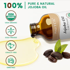 PHATOIL Jojoba Oil dropper enables precise, hygienic dosing for facial moisturization