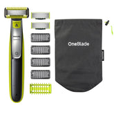 Philips OneBlade hybrid face trimmer with combs for precise edge definition.