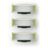 Philips OneBlade replacement blades pack three for long-term grooming versatility.