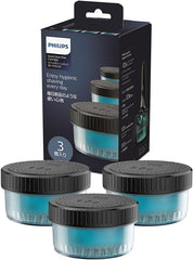 Philips Quick Clean Pod lemon closeup for easy citrus-scented shaver cleaning