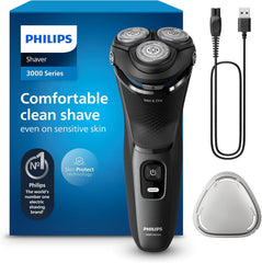 Philips Shaver 3000 Series body in modern steel finish for daily grooming