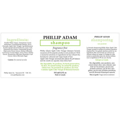 Phillip Adam Fragrance Free Shampoo bottle being poured for gentle cleansing