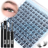 PHKERATA lash clusters kit 110pcs 10-16mm—natural fuller lashes for everyday wear.
