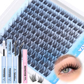 PHKERATA wispy lash clusters 120pcs in 10-16mm for natural cat-eye looks