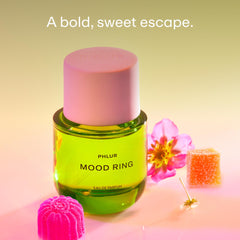 PHLUR Mood Ring magnetic ceramic lid close-up, premium packaging for gifting and luxury appeal.