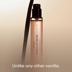 PHLUR Vanilla Skin cap closeup showcases premium packaging for travel-friendly use.