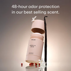PHLUR Vanilla Skin deodorant application underarm close-up shows smooth application.