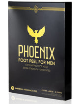 Phoenix Foot Peel for Men box packaging showing unscented exfoliating treatment.